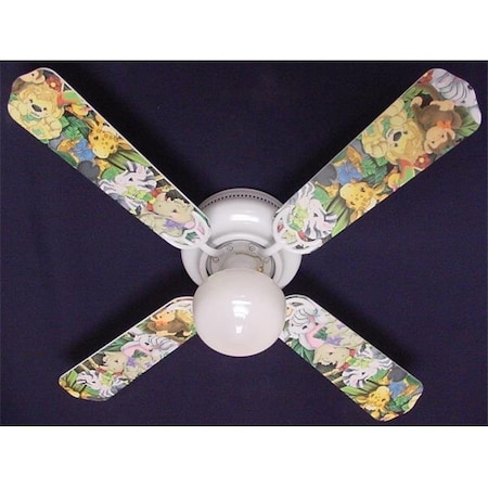 Ceiling Fan Designers Ceiling Fan Designers 42FAN-KIDS-ZBAJ Zootles Baby Animals Jungle Ceiling Fan 42 in. 42FAN-KIDS-ZBAJ